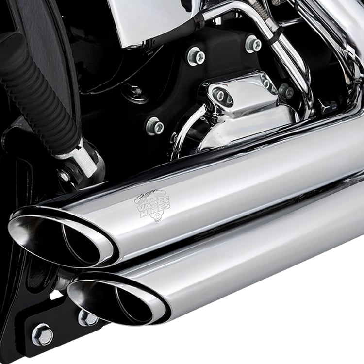 Vance & Hines Shortshots Staggered Softail 86-11 Chrome Full Exhaust System