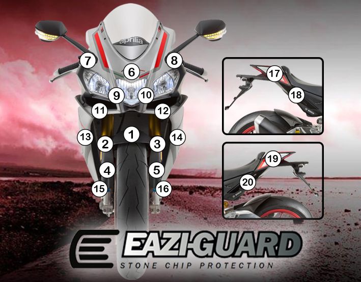 Eazi-Guard Aprilia RSV4 2015 - 2017 Gloss Paint Protection Film