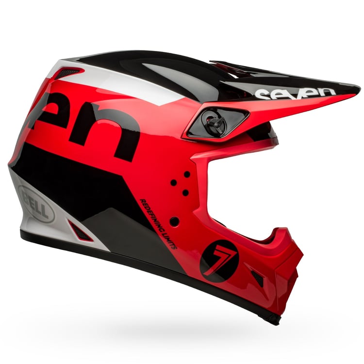 Bell MX-9 MIPS Seven Phaser Black Red Helmet