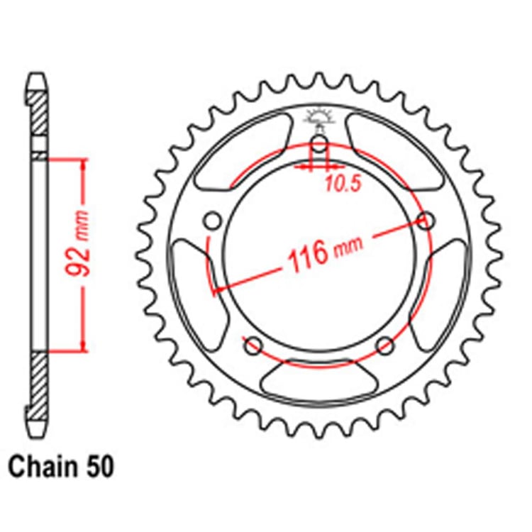 Rear Sprocket - Steel 41T 530P