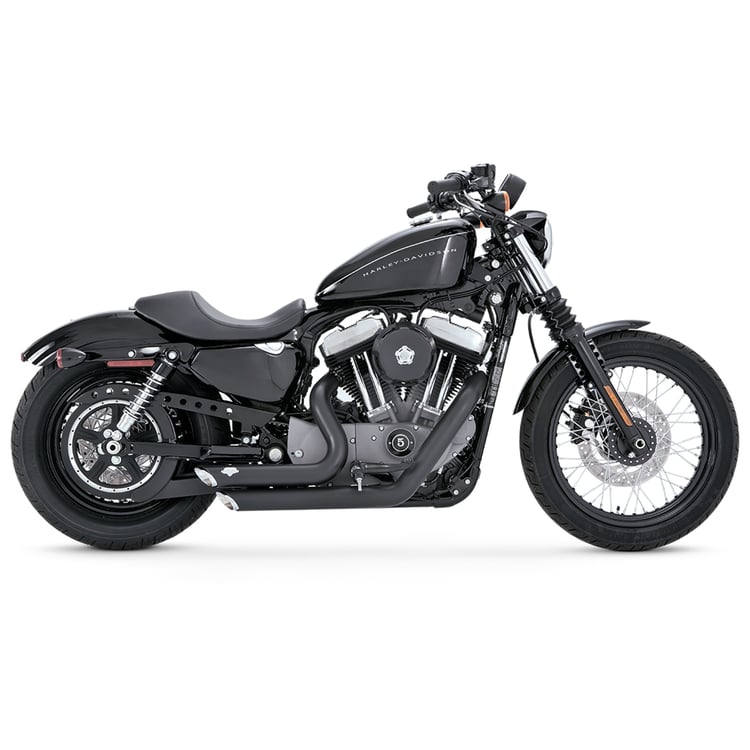 Vance & Hines Shortshots Staggered Sportster 04-13 Black Full Exhaust System