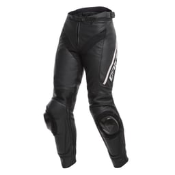 Dainese Women's Delta 3 Black/White Leather Pants