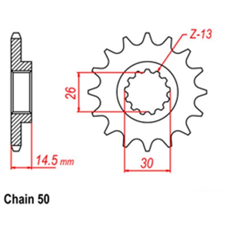 Front Sprocket - Steel 18T 530P