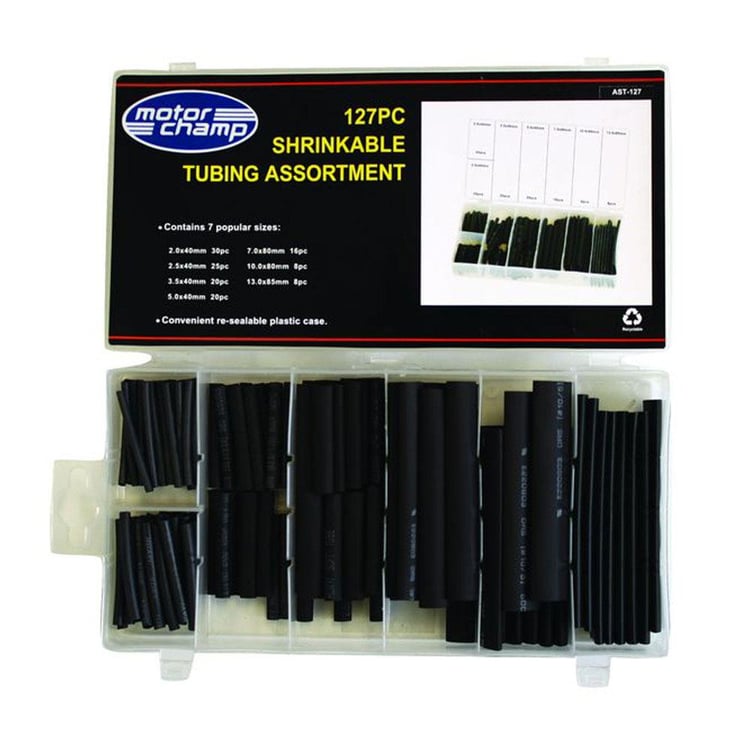 CPR 127 Piece Black Shrinkable Tubing Kit