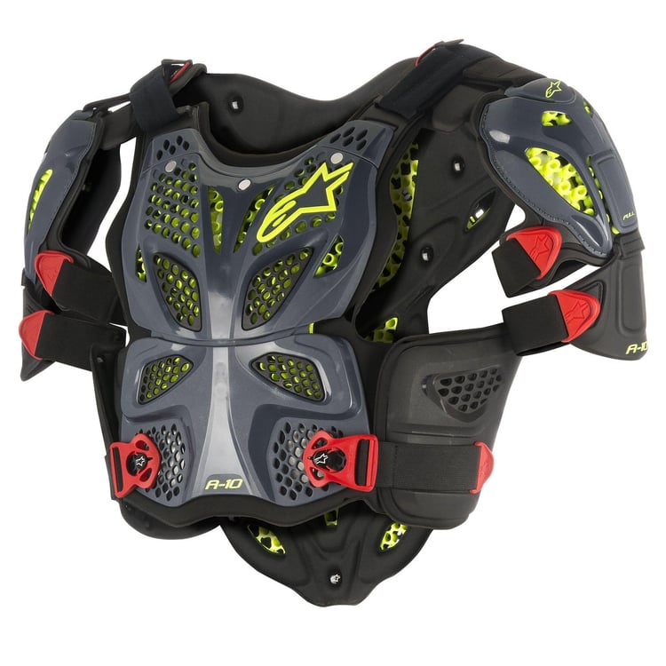 Alpinestars A10 Black/Red/Yellow Chest Armour