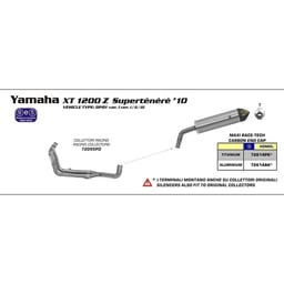 Arrow Yamaha XTZ1200 Super Tenere Racing 2:1 Stainless Collector