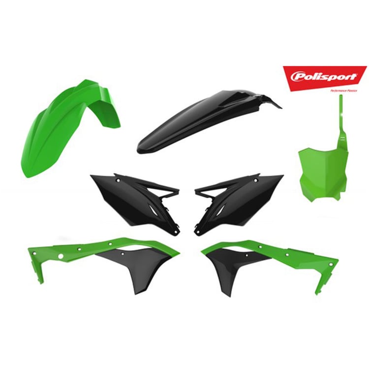 Polisport Kawasaki KXF250 17-19 Green/Black MX Kit