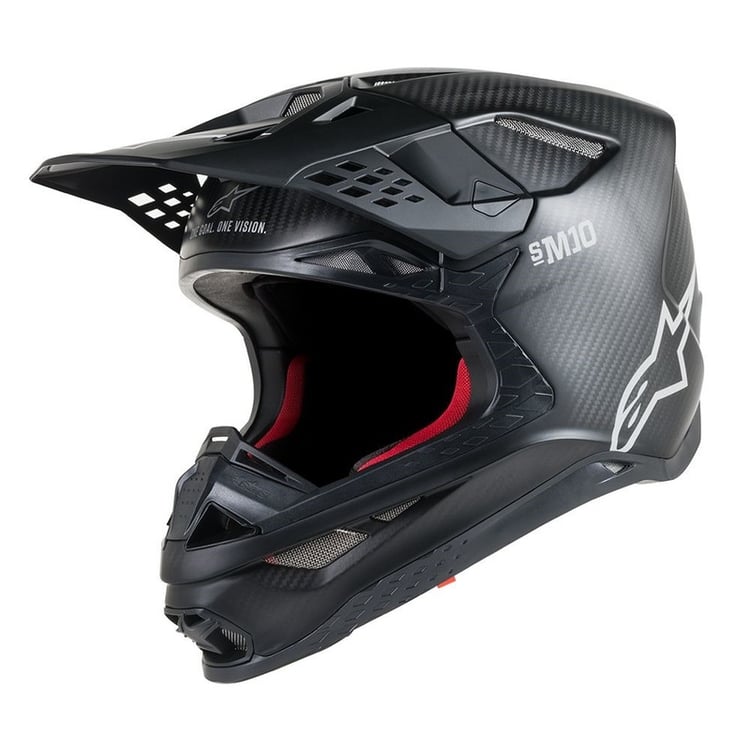 Alpinestars Supertech M10 Solid Black Matte/Carbon Helmet