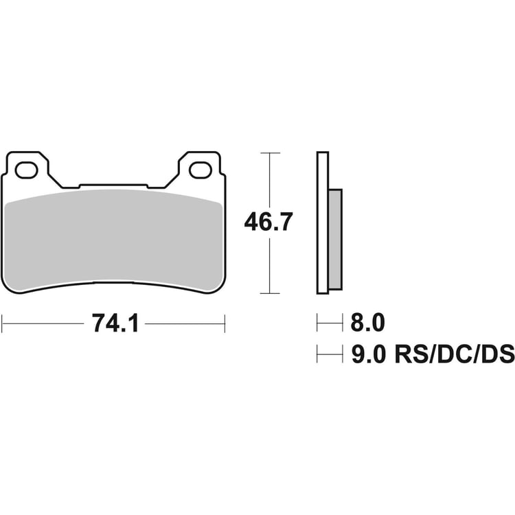 SBS Dual Sinter Racing Front Brake Pads - 809DS