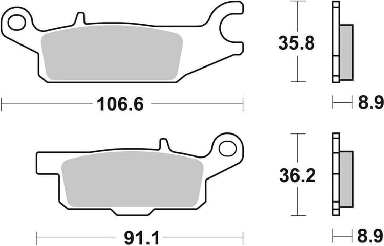 SBS Racing Offroad Front / Rear Brake Pads - 852SI