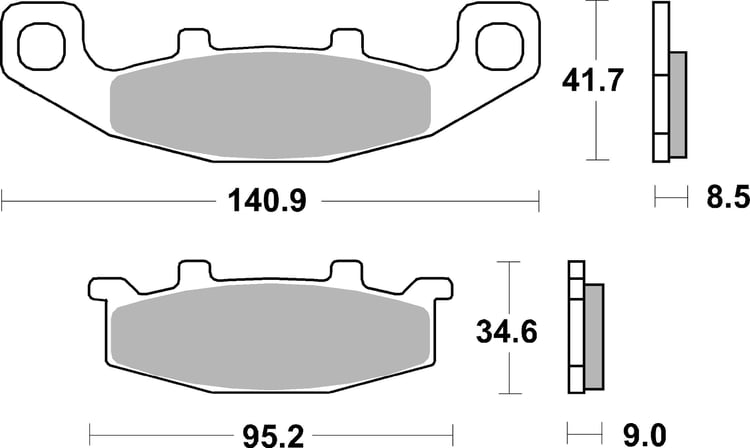 SBS Ceramic Front / Rear Brake Pads - 597HF