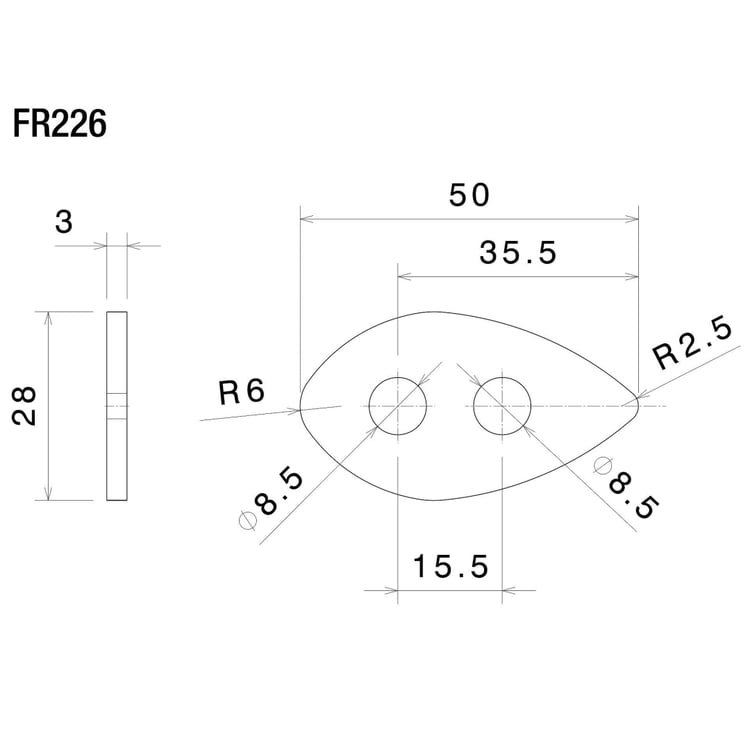 Rizoma FR226B Indicator Mounting Adapters
