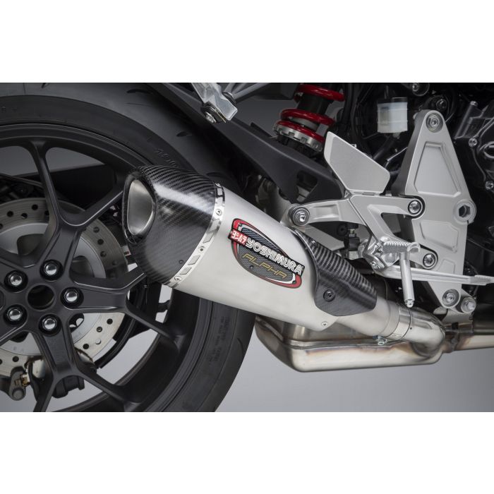 Yoshimura Alpha T Honda CB1000R (18-19) Stainless Slip-On Exhaust/Stainless Muffler