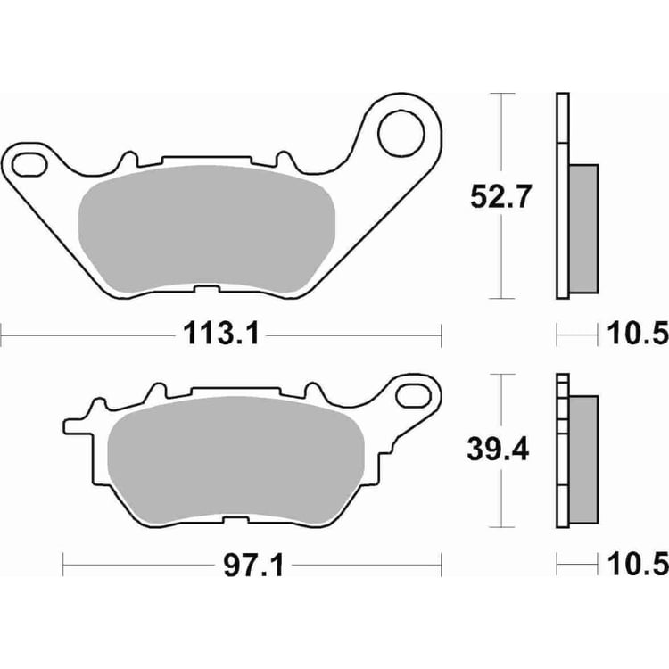 SBS Carbon Tech Scooter Front / Rear Brake Pads - 230CT