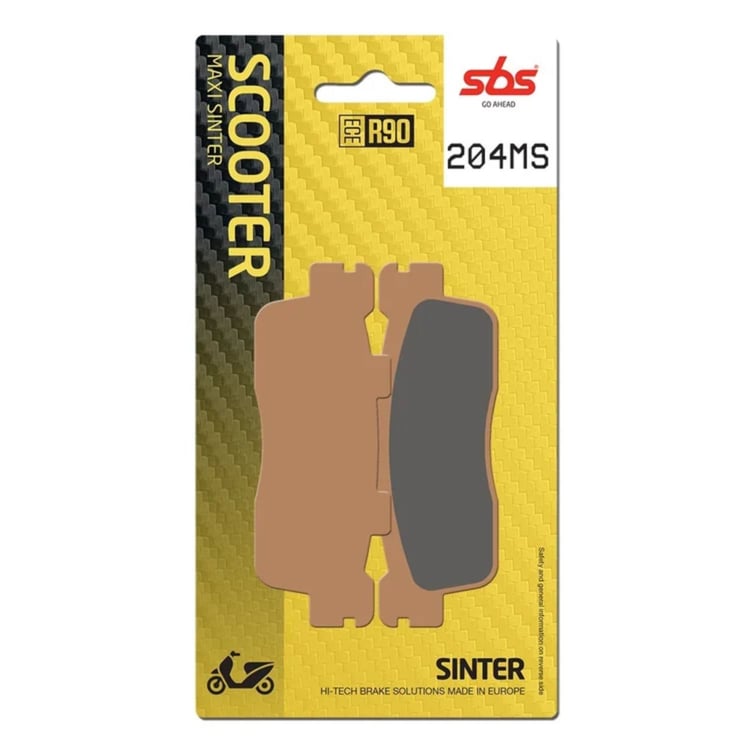 SBS Sintered Maxi Scooter Front Brake Pads - 204MS