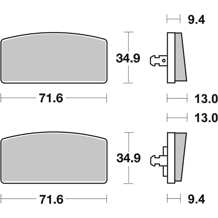 SBS Ceramic Front / Rear Brake Pads - 520HF