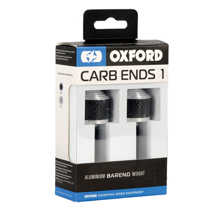 Oxford Silver CarbEnds 2 Handlebar Ends