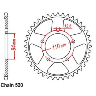 Rear Steel 41T 520P Sprocket