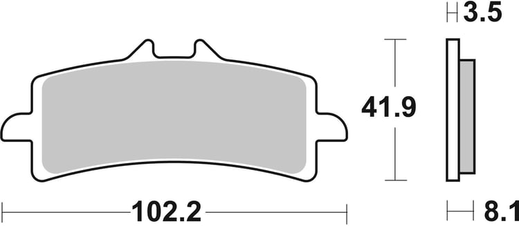 SBS Dual Sinter Racing Front Brake Pads - 841DS