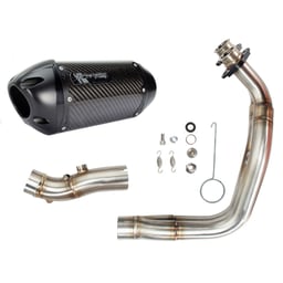 Two Bros Yamaha R7/MT-07 2022 S1R Black Carbon Full System Exhaust