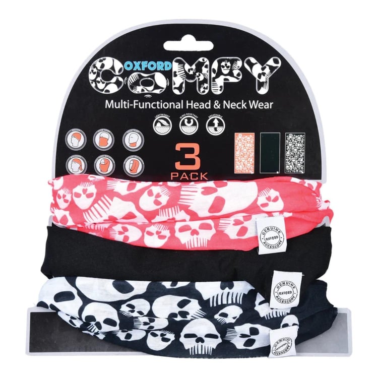 Oxford Comfy Skulls 3 Pack Neck Warmer