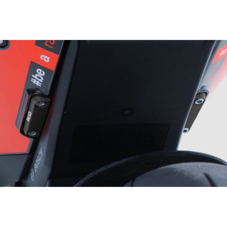 R&G Aprilia RSV4/Tuono Black Rear Footrest Blanking Plates