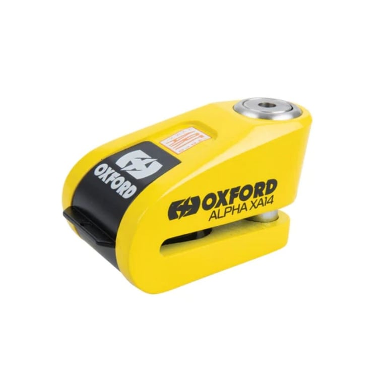 Oxford Alpha XA14 Yellow/Black Alarm Disc Lock