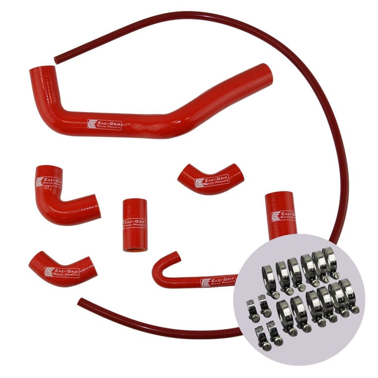 Eazi-Grip Ducati Panigale V4 Red Silicone Hose and Clip Kit