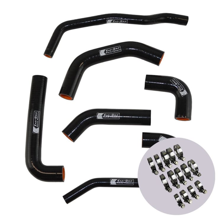 Eazi-Grip Kawasaki ZX-10R Black Silicone Hose and Clip Kit