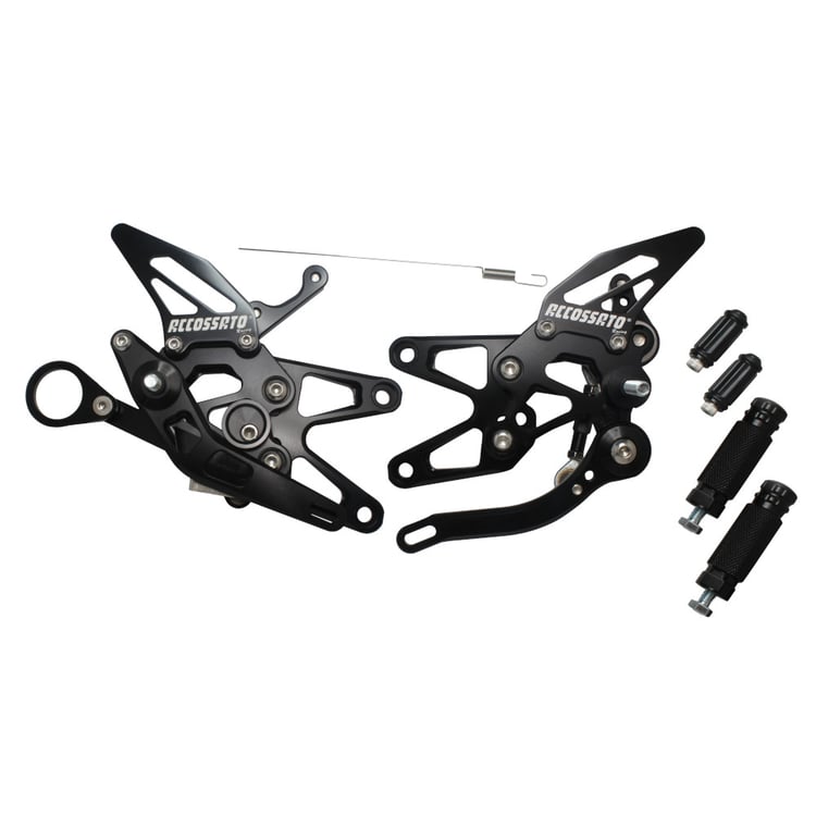 Accossato BMW S1000RR 2009 2014 Black Adjustable Rearsets