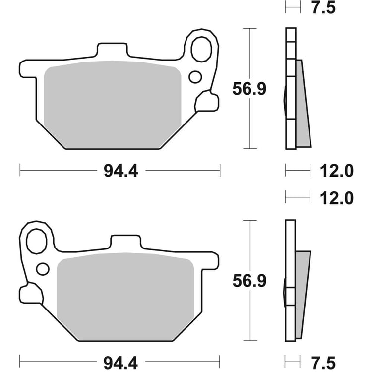 SBS Ceramic Front / Rear Brake Pads - 545HF