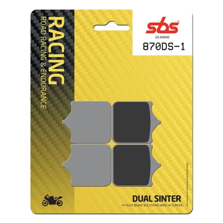 SBS Dual Sinter Racing Front Brake Pads - 870DS