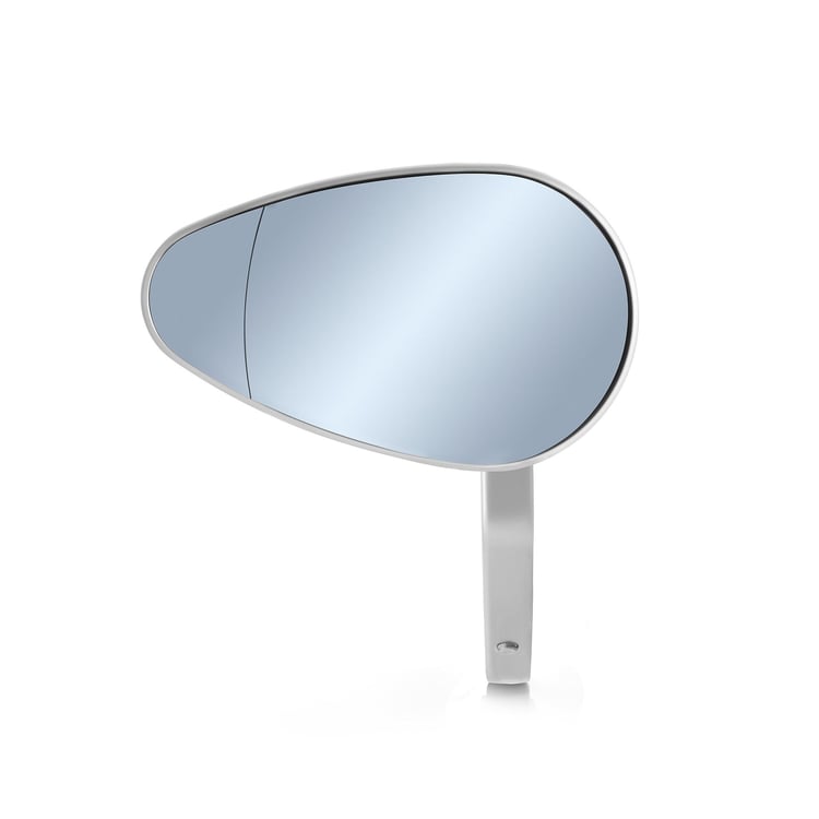 Rizoma Reverse Radial Silver Anodised Mirror