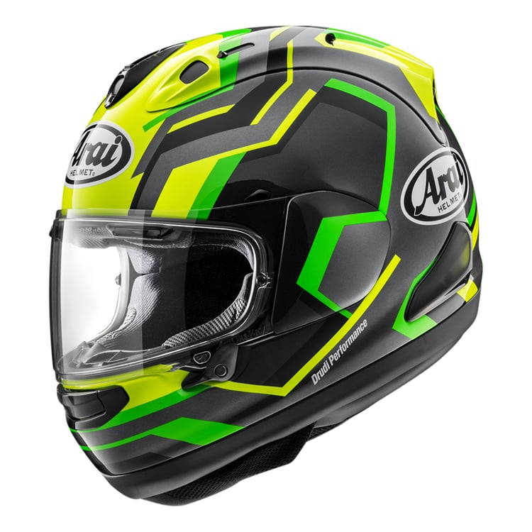 Arai RX-7V Evo RSW Green Helmet