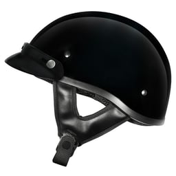 M2R Rebel Shorty Black Peak Helmet