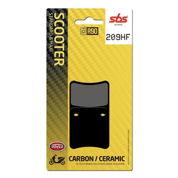 SBS Ceramic Scooter Front / Rear Brake Pads - 209HF