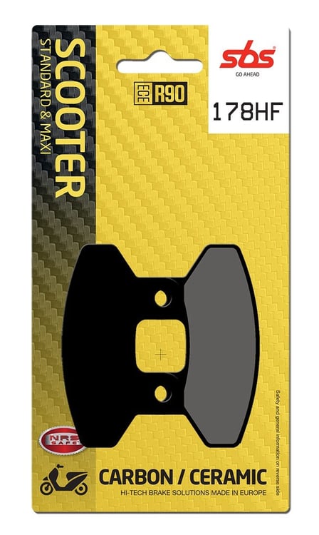 SBS Ceramic Scooter Front / Rear Brake Pads - 178HF