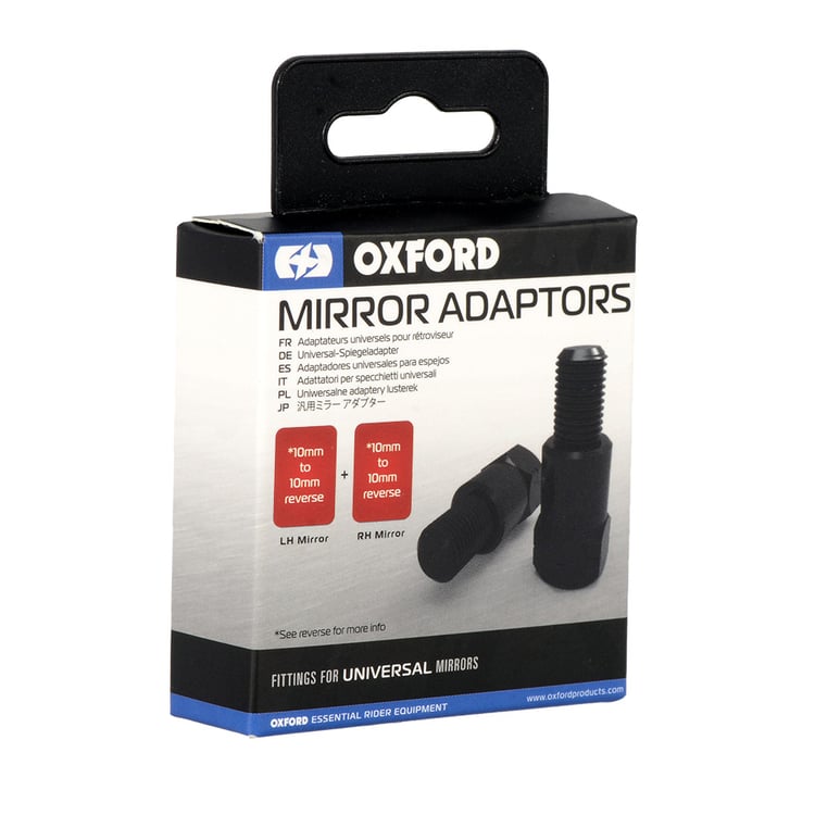 Oxford 10mm to 10mm Reverse Thread Mirror Adaptors