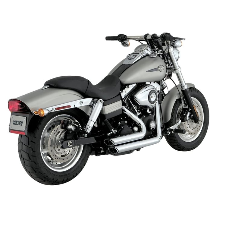 Vance & Hines Shortshots Staggered Dyna 06-11 ALL Chrome Full Exhaust System