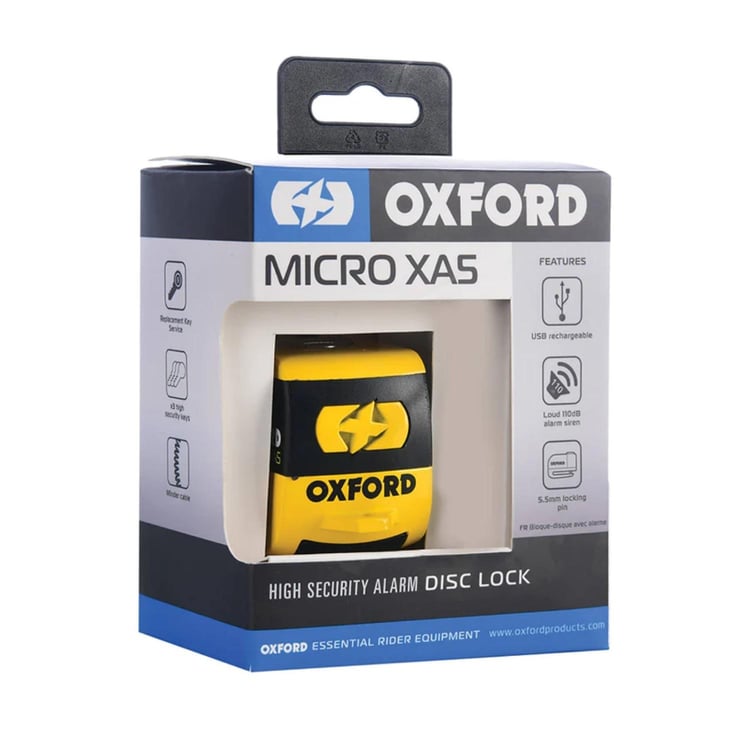Oxford Micro XA5 Scooter Alarm Disc Lock
