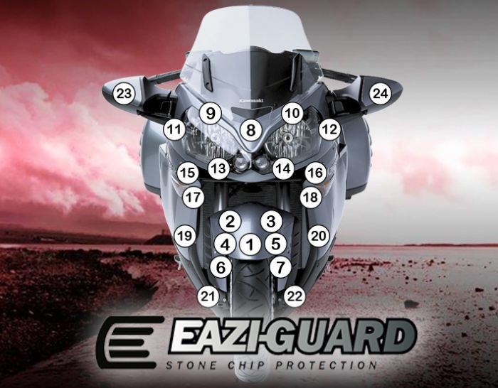 Eazi-Guard Kawasaki 1400GTR 2010 - 2017 Gloss Paint Protection Film
