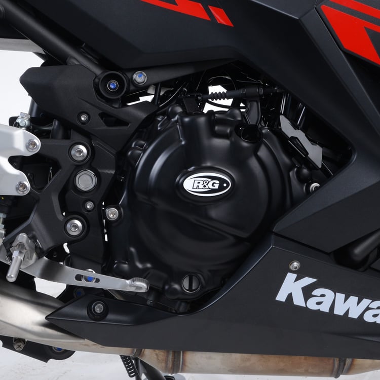R&G Kawasaki Ninja 400 Black Engine Case Cover 2 Piece Kit