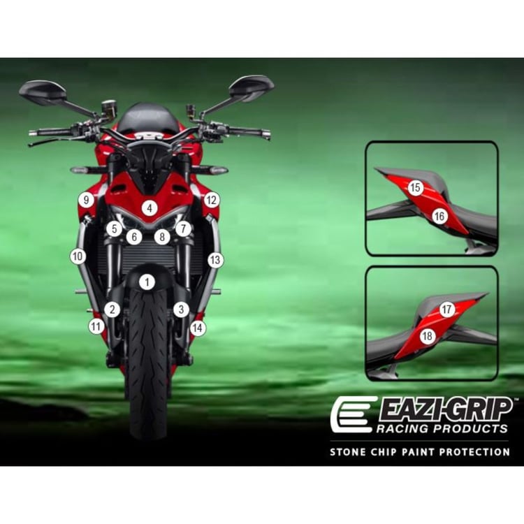 Eazi-Guard Ducati Streetfighter V2 Gloss Paint Protection Film