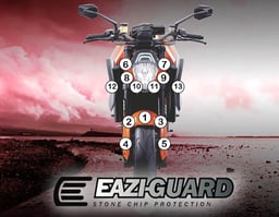 Eazi-Guard KTM 1290 Super Duke R 2014 - 2016 Gloss Paint Protection Film