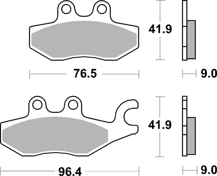 SBS Sintered Maxi Scooter Front Brake Pads - 187MS