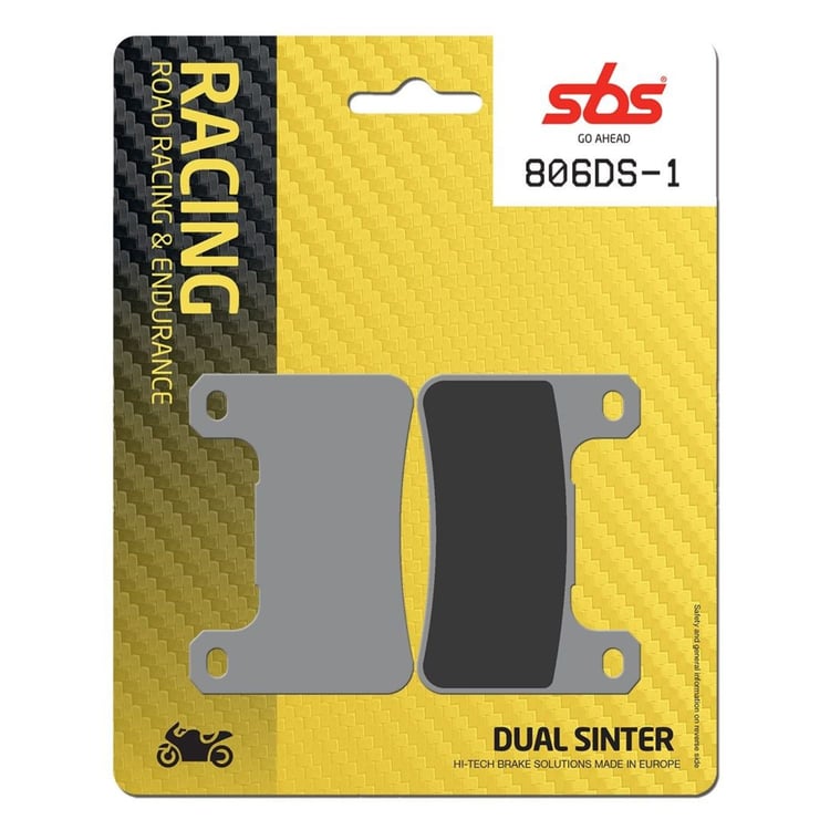 SBS Dual Sinter Racing Front Brake Pads - 806DS