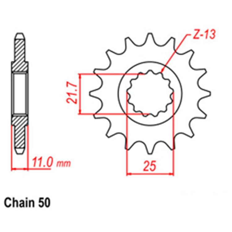 Front Sprocket - Steel 16T 530P