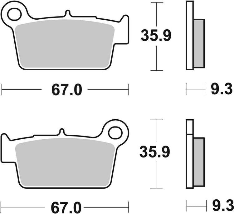 SBS Sintered Offroad Front / Rear Brake Pads - 790SI