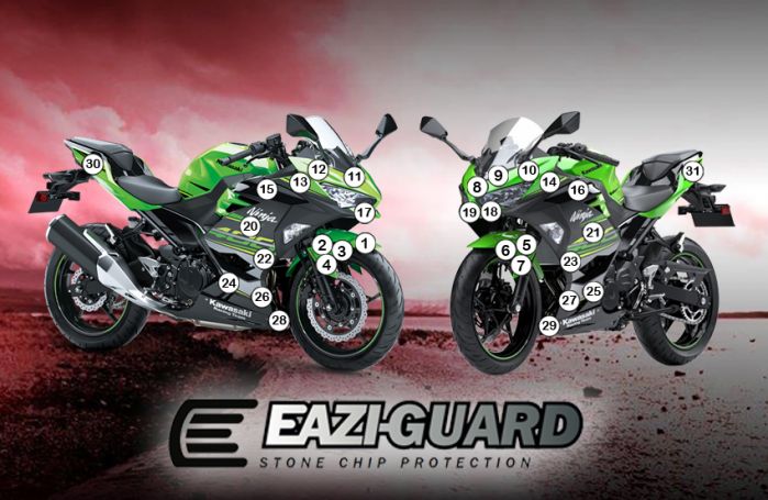 Eazi-Guard Kawasaki Ninja 400 Gloss Paint Protection Film