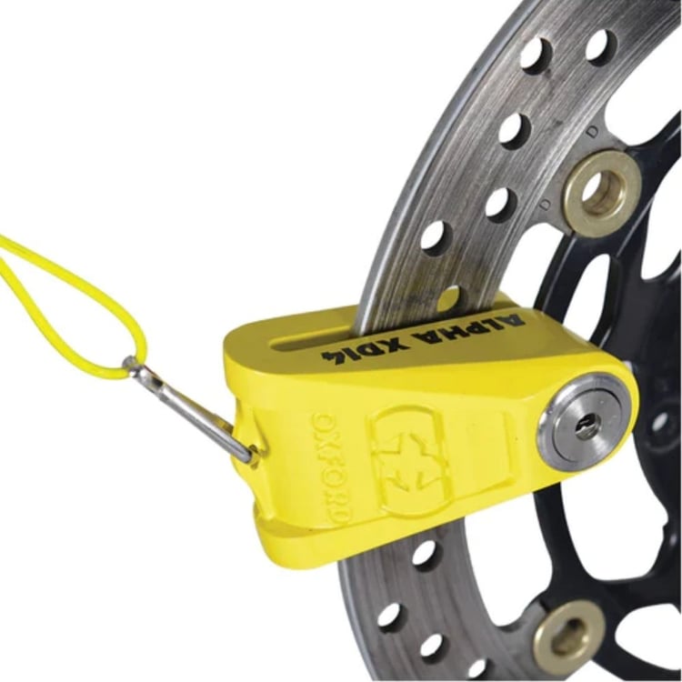 Oxford Alpha XD14 14mm Pin Yellow Stainless Disc Lock